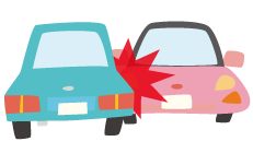 車同士の接触イメージイラスト